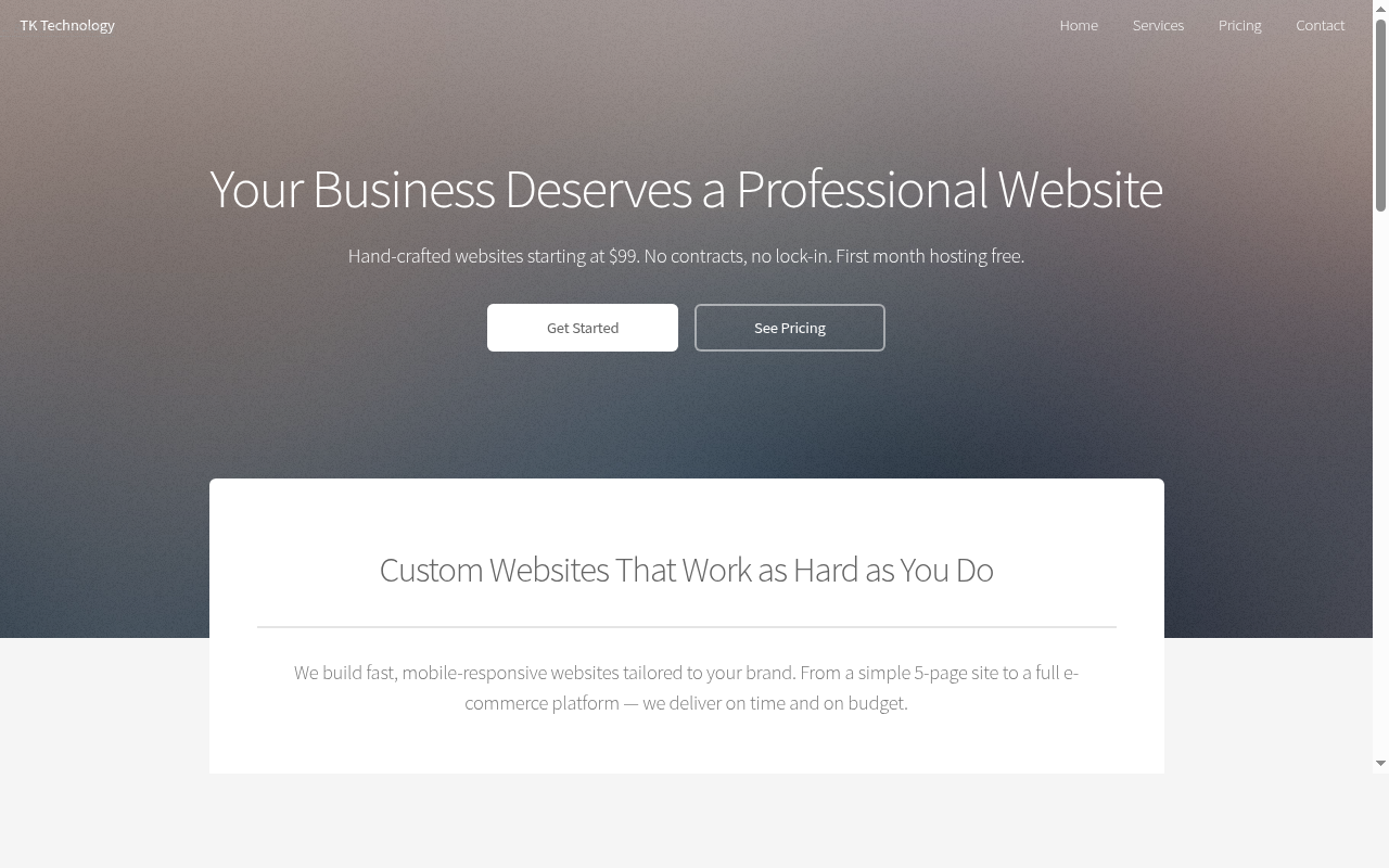 Business Landing template