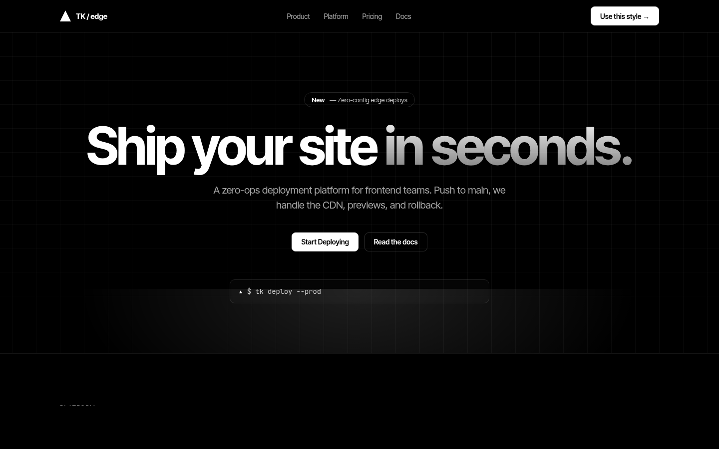 Edge Platform template