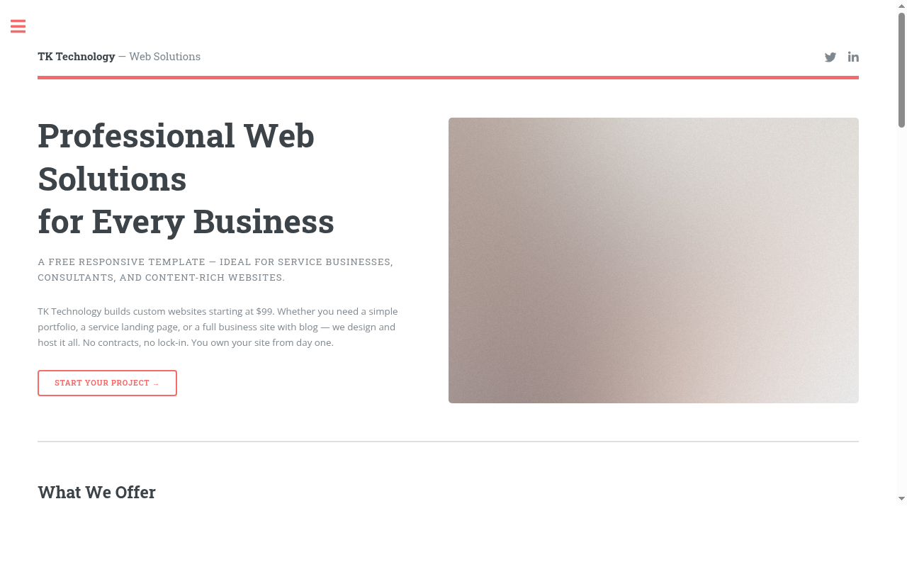Professional Sidebar template