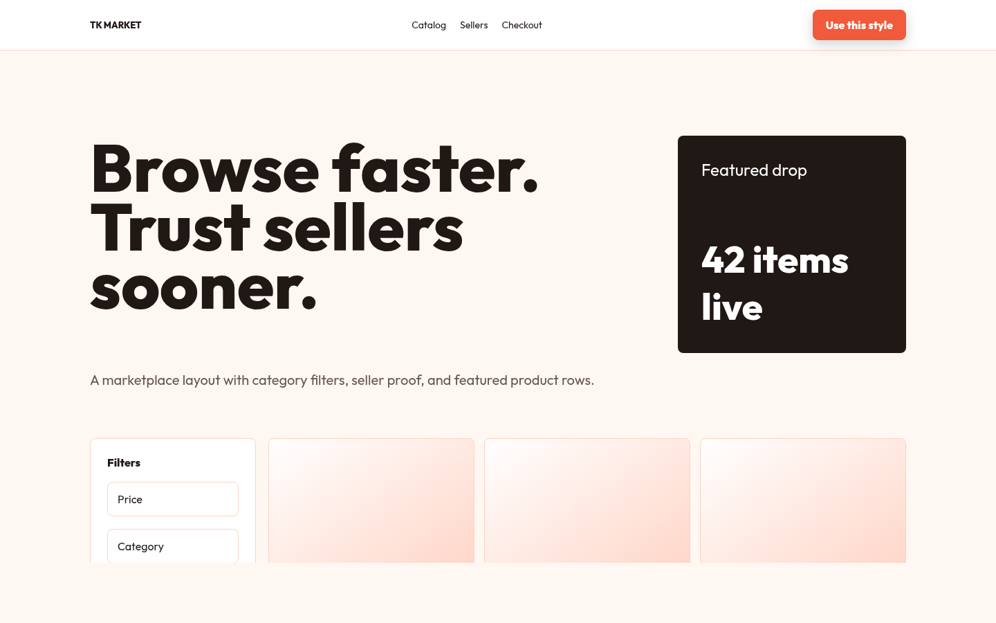 Marketplace Stack template