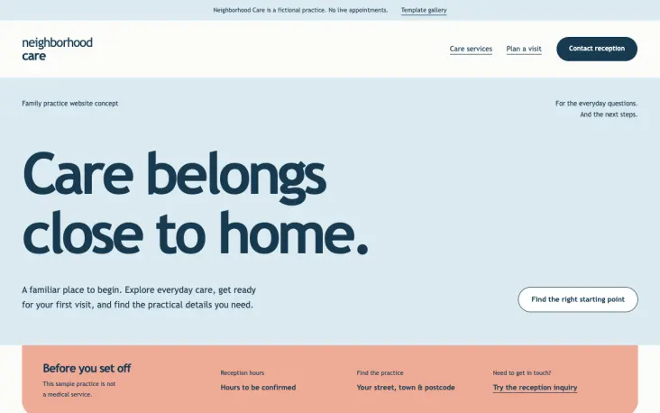 Neighborhood Care template